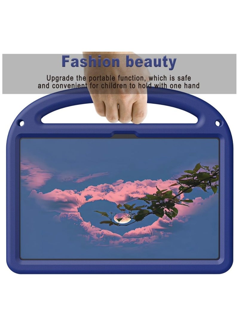 Kids Case for Honor Pad X9a 11.5 inch 2025 Tablet 【Kids Friendly】 DIY Cute Cartoon Lightweight EVA Portable Handle Stand Shockproof Cover with Shoulder Strap (Navy Blue) - Image 4
